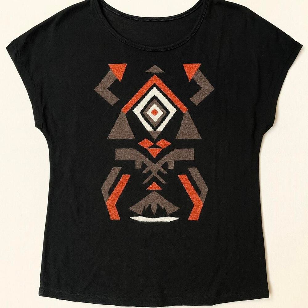 Y2K Cozy Soft Knit Top Elevated Basic Geometric Retro Funky Grunge cashmere feel